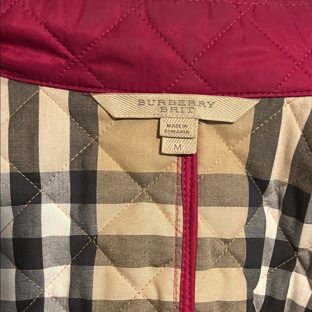 Beautiful Raspberry Pink Burberry Brit Jacket - Picture 3 of 5